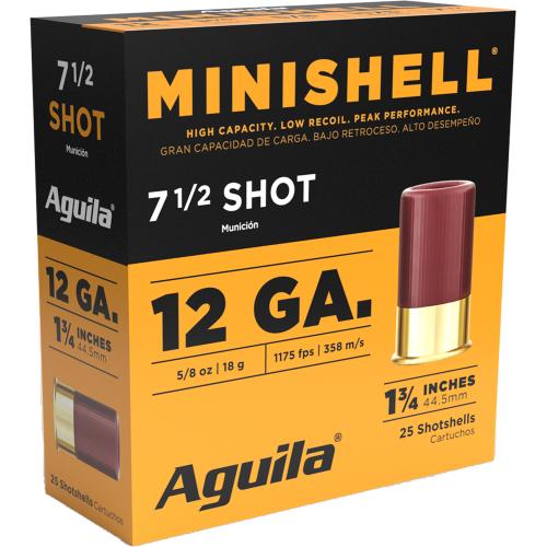 Aguila Minishell 12Gauge 1.75" 5/8oz 7.5Shot 25 Per Box/