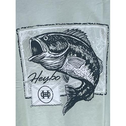 Heybo Largemouth Bass T-Shirt SS Pale Blue