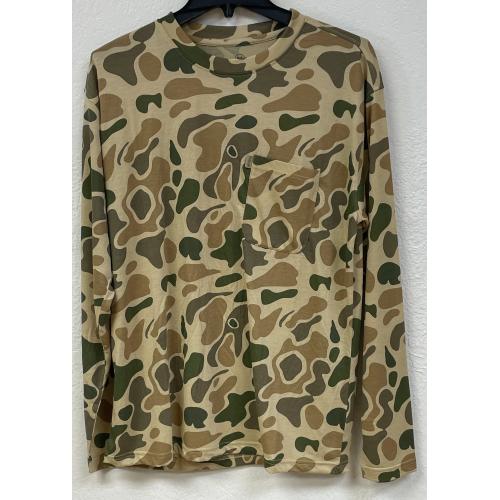 Heybo Oceanside Crew Neck  T-Shirt LS Traditions Camo Brown