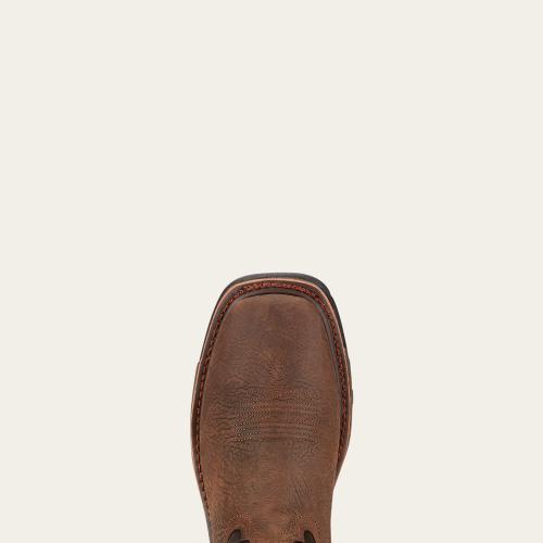 Ariat WorkHog Wide Sq Toe Waterproof Work Boot Bruin Brown 10B