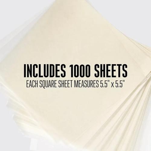 Weston Dry Waxed Patty Paper Sheets 5-1/2" Squares - 1000 Sheets