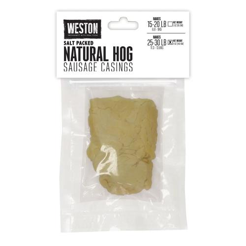 Weston Salt-Packed Natural Hog Casing 3 oz (for 15-20 lbs)