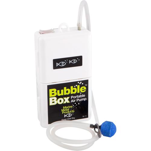 Marine Metal B-11 Bubble Box Live Bait Aerator, Water Resistant Air Pump, Portable & Battery Powered