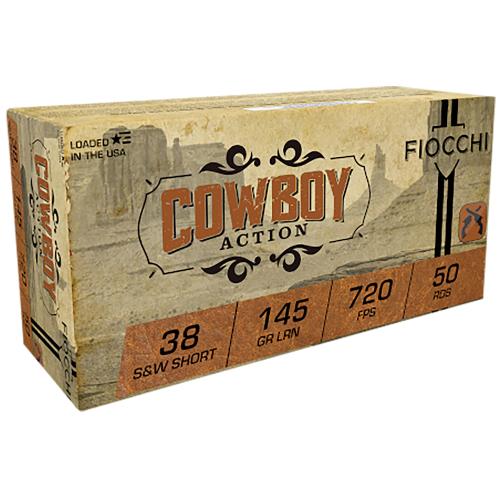 Fiocchi Cowboy Action 38 S&W Short 145 GR LRN 50 RDS