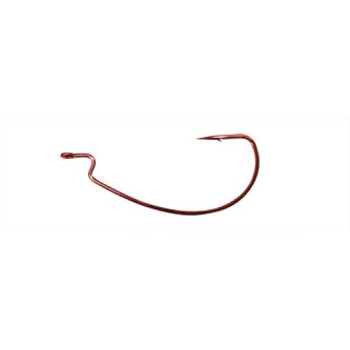 GAMAKATSU X-WIDE OFFSET WORM HOOK RED EWG 5pk