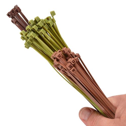 HUNTING BLIND CABLE TIES - 100-PACK - GREEN/BROWN