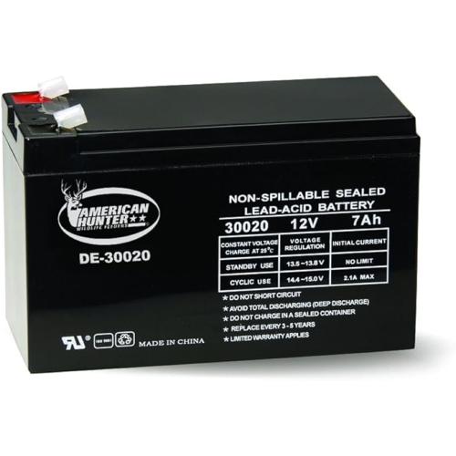 AMERICAN HUNTER 12V 7 AMP HR RECHARGEABLE BATTERY BULK