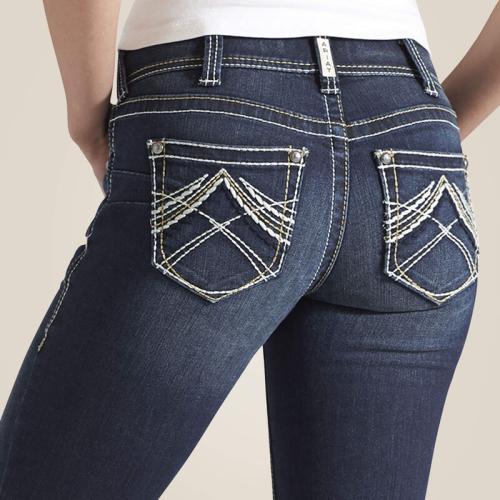 Ariat WMS Mid Rise Whipstitch Boot Cut Jeans 29S
