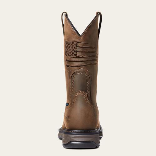 Ariat WorkHog XT Patriot Waterproof Wide Square Toe Carbon Toe Work Boot