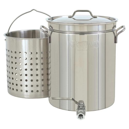 BAYOU CLASSIC 40-qt Stainless Bayou Boiler with Basket and Spigot