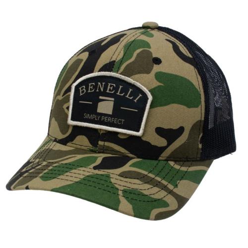Benelli Ben Arched Patch Hat, Vintage Timber & Black Mesh