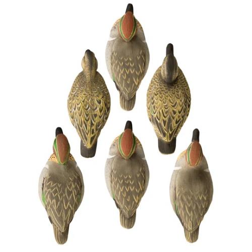 HIGDON STANDARD GRN WING TEAL FOAM FILL 6PK