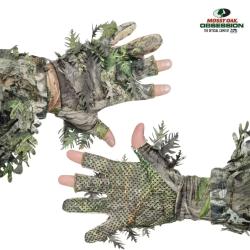 QUIK CAMO NWTF Mossy Oak Obsession 3D Leafy Gloves (3x Fingerless)