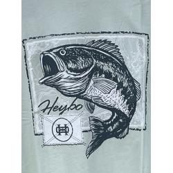 Heybo Largemouth Bass T-Shirt SS Pale Blue