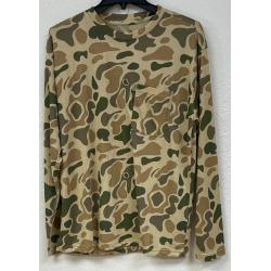 Heybo Oceanside Crew Neck  T-Shirt LS Traditions Camo Brown