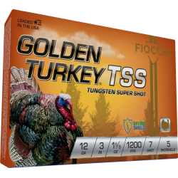 FIOCCHI GOLDEN TURKEY - TUNGSTEN - TSS 12 GA 1.625 OZ 3 5 RDS