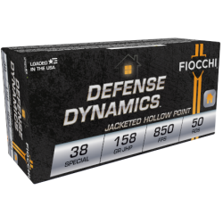 Fiocchi Defense Dynamics 38 Special 158 GR JHP 50 RDS