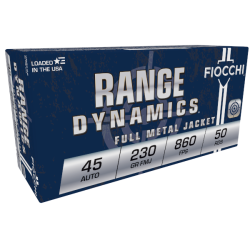 Fiocchi Range Dynamics 45 Auto 230 GR FMJ 50 RDS