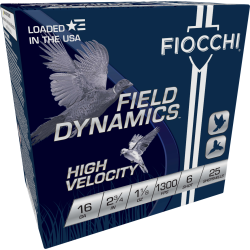 FIOCCHI HI VELOCITY - LEAD HUNTING 16 GA 1.125 OZ 2.75 25 RDS