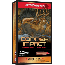 WINCHESTER 243WIN 85GR COPPER IMPACT DEER SEASON XPLEAD FREE 20/10