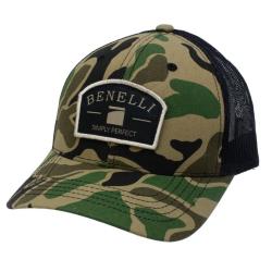 Benelli Ben Arched Patch Hat, Vintage Timber & Black Mesh