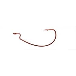 GAMAKATSU X-WIDE OFFSET WORM HOOK RED EWG 5pk