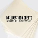 Weston Dry Waxed Patty Paper Sheets 5-1/2" Squares - 1000 Sheets