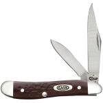 Case Peanut Pocket Knife 2 Blades 2.78" Brown Delrin