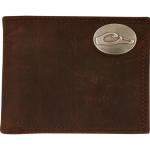 Drake Leather Bi-Fold Wallet Brown OSFM
