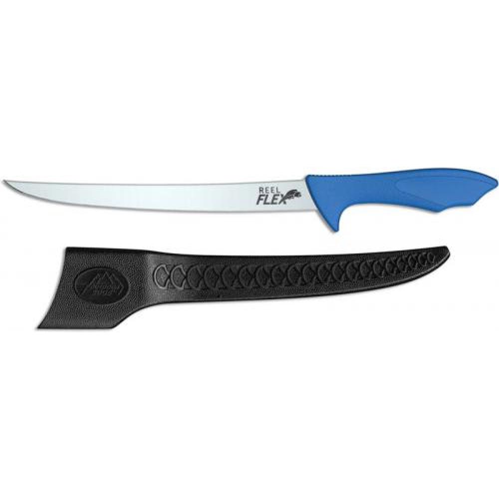Reel-Flex Fillet Knife Jerry Hossom 9.5 Inch Blade Blue TPE Handle