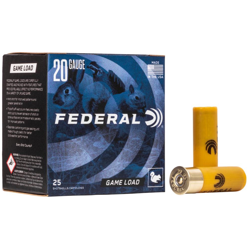 Federal Game Load Upland 20 Gauge Ammunition 2-3/4" #6 Lead Shot 7/8oz