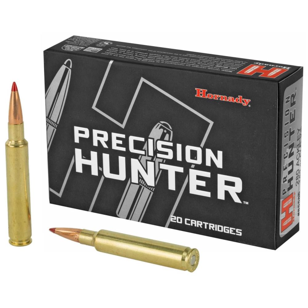 Hornady Precision Hunter .280 Ackley Ammunition 20 Rounds 162 Grain ELD-X