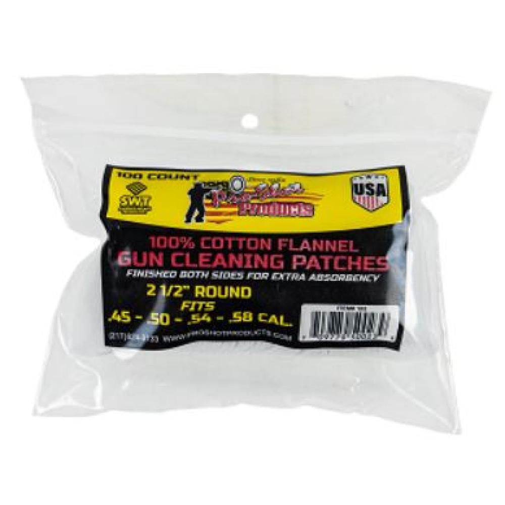 2 1/2" Round Patches - .45 Cal. to .58 Cal. - 100 Count