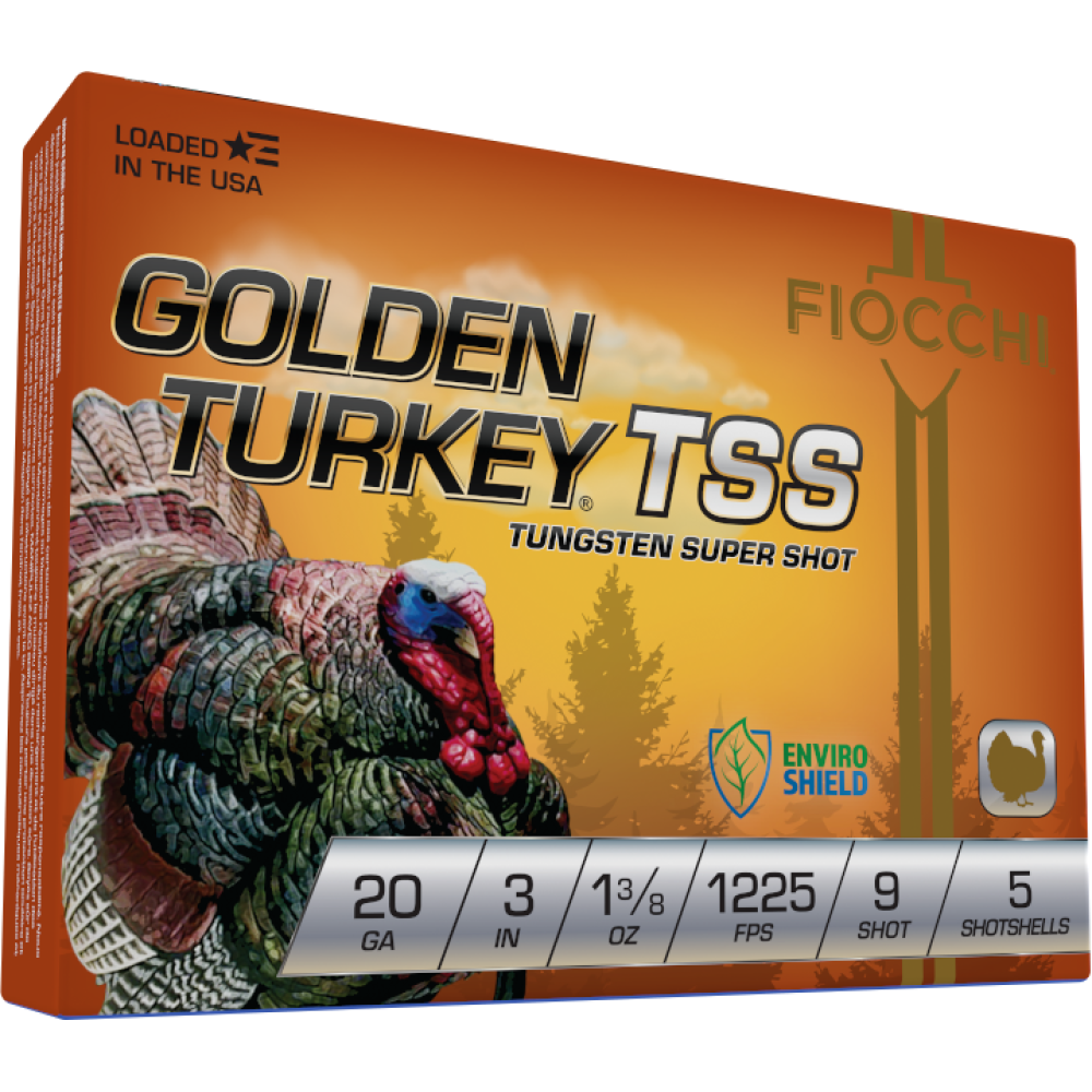 FIOCCHI GOLDEN TURKEY - TUNGSTEN - TSS 20 GA 1.375 OZ 3 5 RDS FIOCCHI GOLDEN TURKEY - TUNGSTEN - TSS 20 GA 1.375 OZ 3 5 RDS