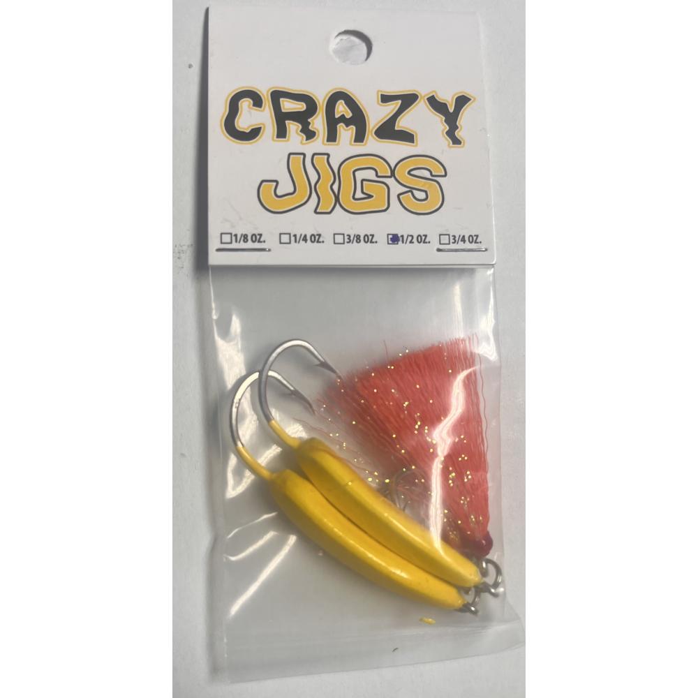 Crazy Jig W/ Teazer 1/2 oz Yellow 2 PK
