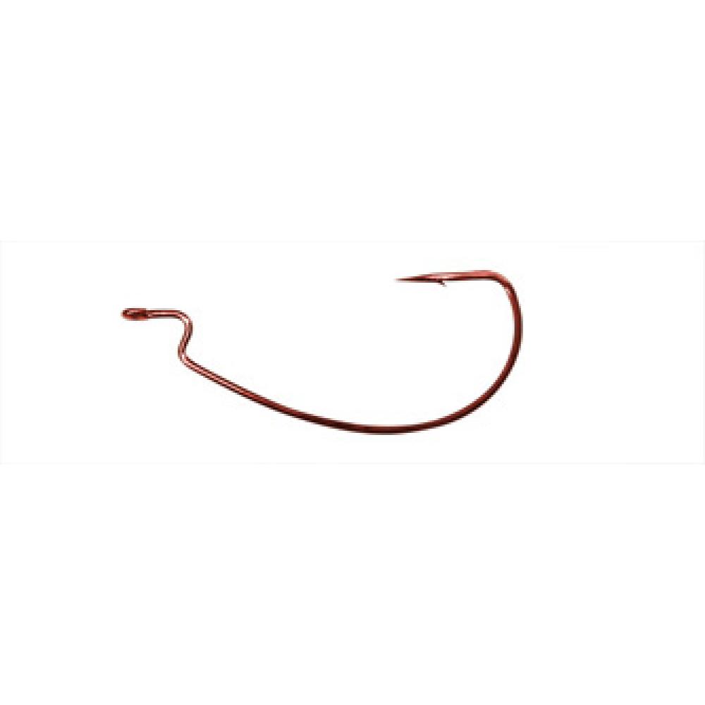 GAMAKATSU X-WIDE OFFSET WORM HOOK RED EWG 5pk