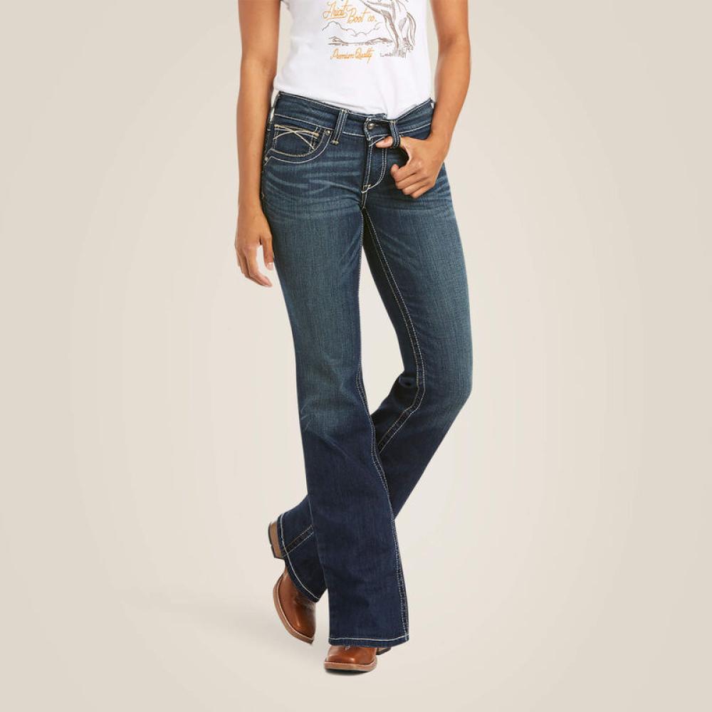 Ariat WMS Mid Rise Whipstitch Boot Cut Jeans 29S