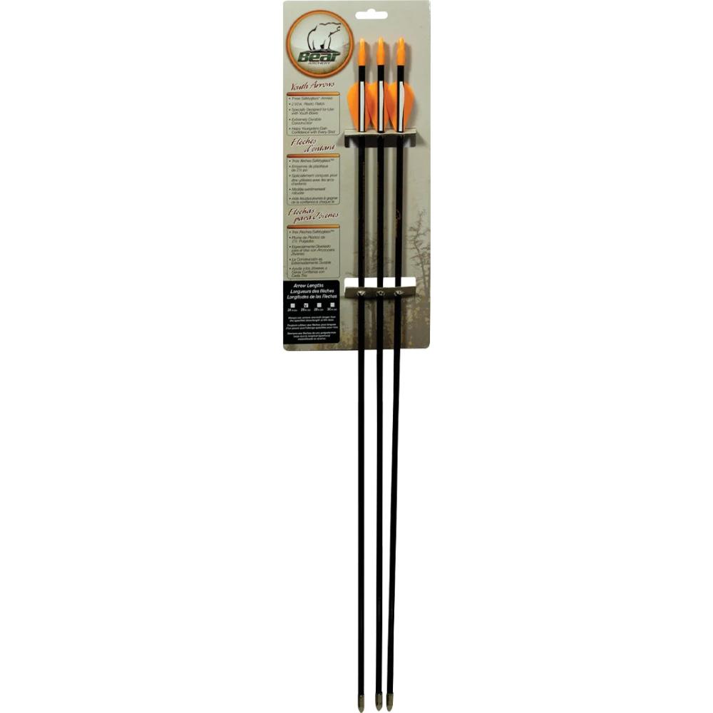 Bear Youth Replacement Safetyglass Arrows 3pk