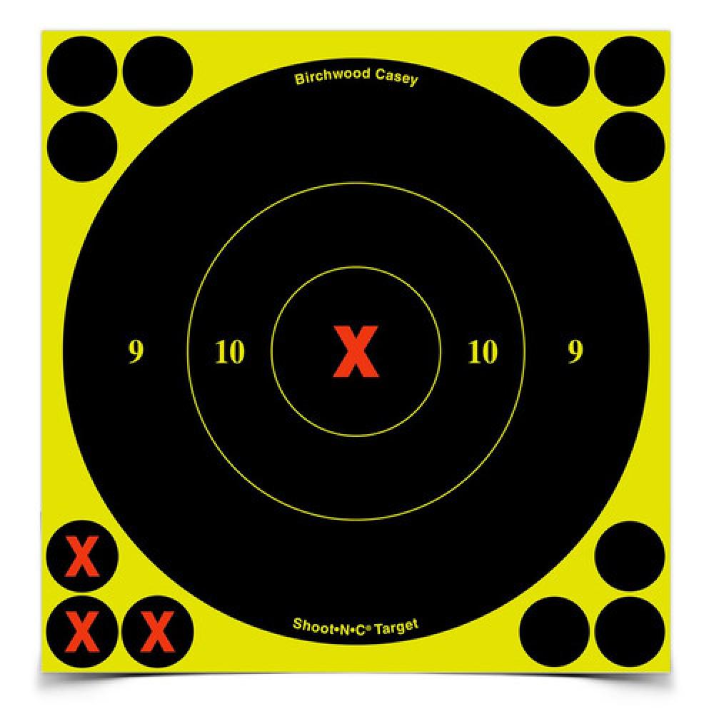 SHOOTNC 6" X-BULLS-EYE TARGET - 60 TARGETS