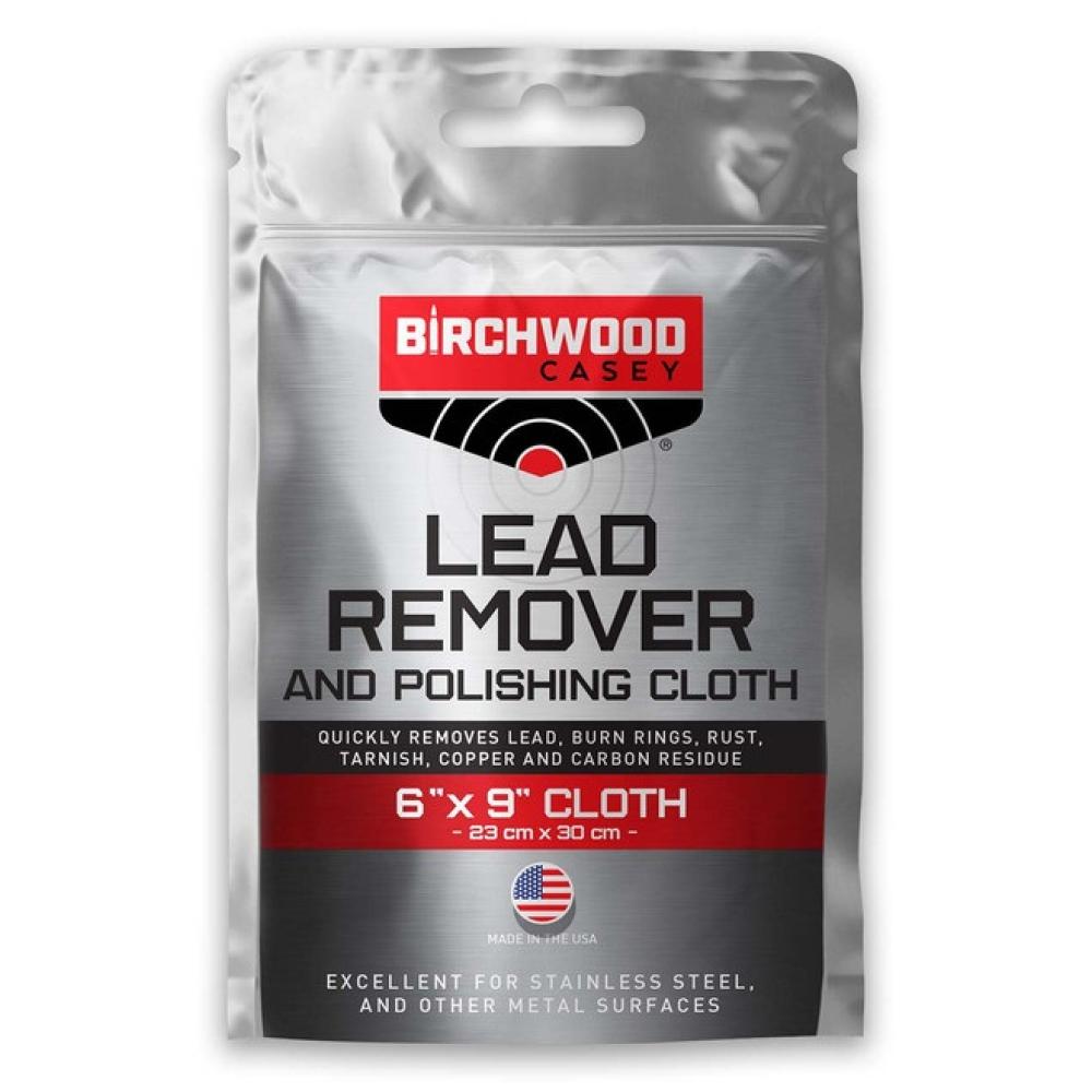 BIRCHWOOD CASEY LEAD REMOVER AND POLISHING CLOTH 6" X 9"