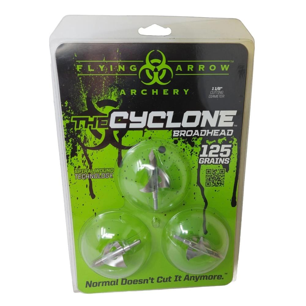 FLYING ARROW ARCHERY CYCLONE 3 BLADE 125G SILVER FLYING ARROW ARCHERY CYCLONE 3 BLADE 125G SILVER