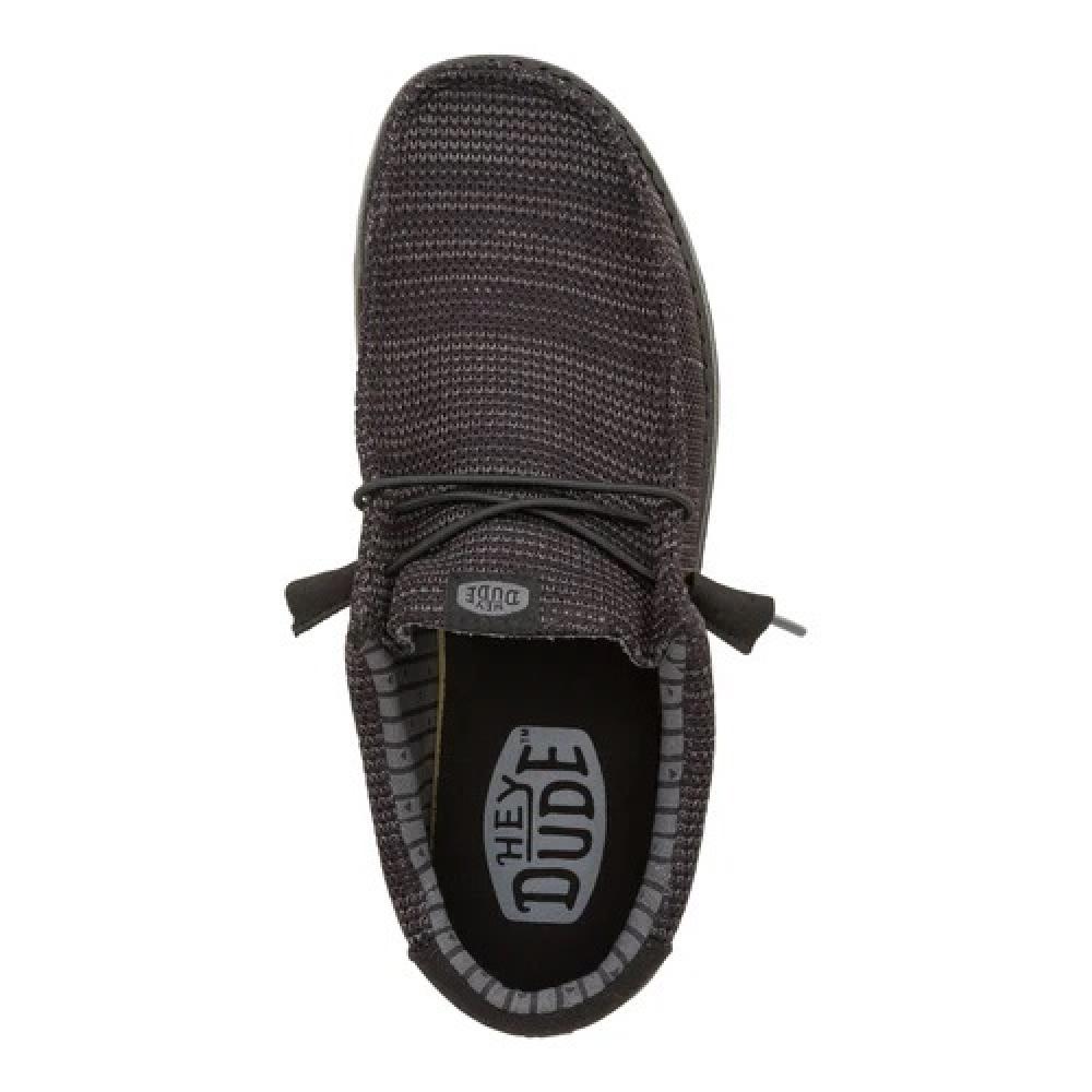 HEY DUDE WALLY STRETCH SOX GRANITE GREY/BLACK