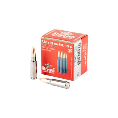 Sterling Steel case 7.62x39 123Gr FMJ 20rd