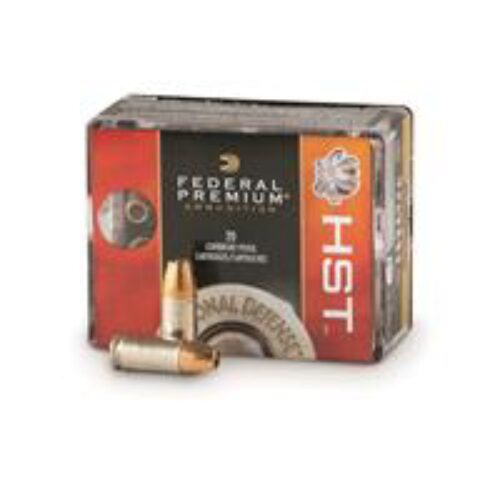 Federal P9HST1S Premium Personal Defense 9mm Luger 124 gr HST Jacketed Hollow Point 20 Per Box/10 Cs