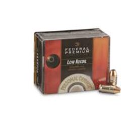 Federal PD380HS1H Premium Personal Defense Low Recoil 380 ACP 90 gr Hydra-Shok Jacketed Hollow Point 20 Per Box/10 Cs