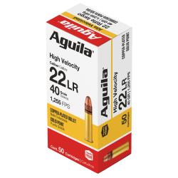 Aguila Super Extra Rimfire 22 LR 40 gr Copper-Plated Solid Point 50 Per Box