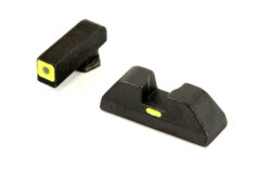 AmeriGlo GL605 CAP Sight Set for Glock  Black | Green Tritium with Lumigreen Outline Front Sight with Black LumiGreen Rear Sight