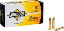 Armscor FAC30CIN USA Competition 30 Carbine 110 gr, Full Metal Jacket (FMJ), 50 Per Box/ 20 Cs