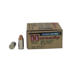 Hornady 90080 Critical Defense  380 ACP 90 gr Hornady Flex Tip eXpanding (FTX) 25 Per Box/ 10 Cs