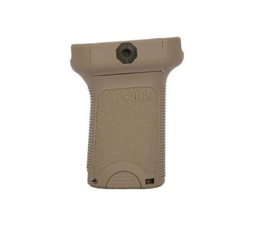 BCM VGSFDE BCMGunfighter Short Vertical Grip Made of Polymer With Flat Dark Earth Aggressive Textured Finish with Storage Compartment for Picatinny Rail